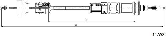 Cabor 11.3921 - Трос, управління зчепленням autocars.com.ua