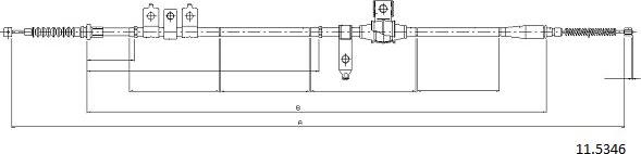 Cabor 11.5346 - Трос, гальмівна система autocars.com.ua