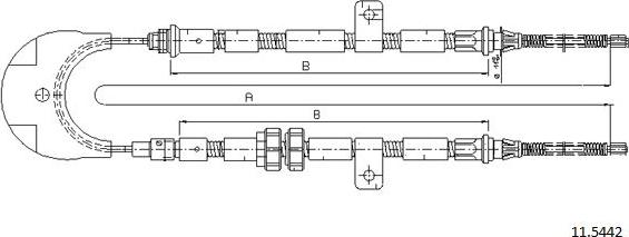 Cabor 11.5442 - Трос, гальмівна система autocars.com.ua