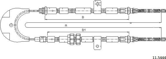 Cabor 11.5444 - Трос, гальмівна система autocars.com.ua