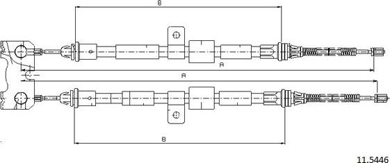 Cabor 11.5446 - Трос, гальмівна система autocars.com.ua