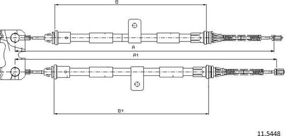 Cabor 11.5448 - Трос, гальмівна система autocars.com.ua