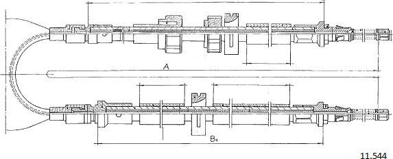 Cabor 11.544 - Трос, гальмівна система autocars.com.ua