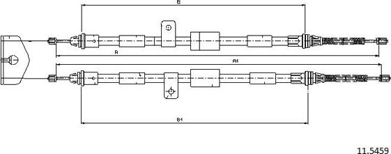 Cabor 11.5459 - Трос, гальмівна система autocars.com.ua