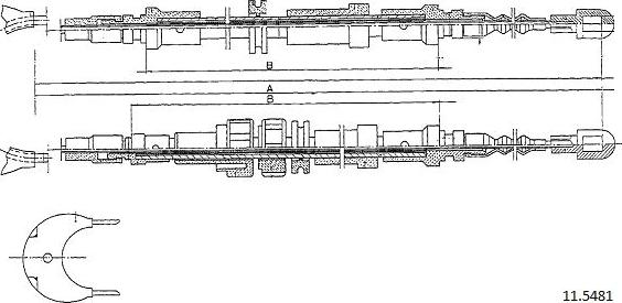 Cabor 11.5481 - Трос, гальмівна система autocars.com.ua