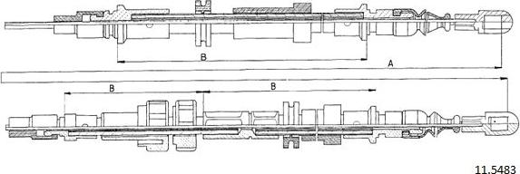 Cabor 11.5483 - Трос, гальмівна система autocars.com.ua