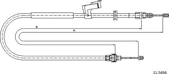 Cabor 11.5494 - Трос, гальмівна система autocars.com.ua