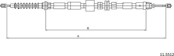 Cabor 11.5512 - Трос, гальмівна система autocars.com.ua