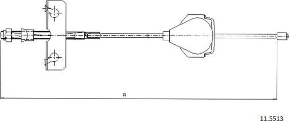 Cabor 11.5513 - Трос, гальмівна система autocars.com.ua