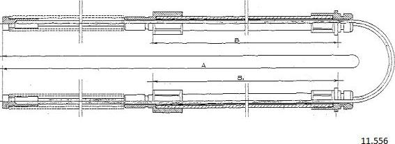 Cabor 11.556 - Трос, гальмівна система autocars.com.ua