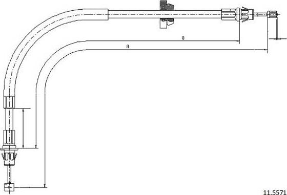 Cabor 11.5571 - Трос, гальмівна система autocars.com.ua