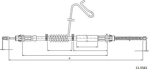 Cabor 11.5581 - Трос, гальмівна система autocars.com.ua