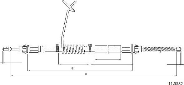Cabor 11.5582 - Трос, гальмівна система autocars.com.ua