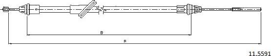 Cabor 11.5591 - Трос, гальмівна система autocars.com.ua