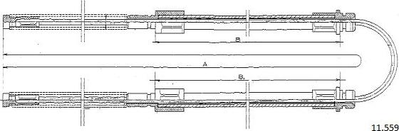 Cabor 11.559 - Трос, гальмівна система autocars.com.ua