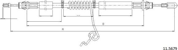 Cabor 11.5679 - Трос, гальмівна система autocars.com.ua