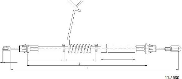 Cabor 11.5680 - Трос, гальмівна система autocars.com.ua