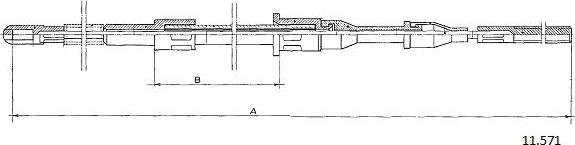 Cabor 11.571 - Трос, гальмівна система autocars.com.ua