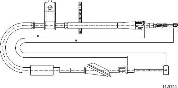 Cabor 11.5744 - Трос, гальмівна система autocars.com.ua