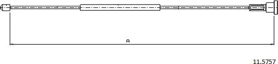 Cabor 11.5757 - Трос, гальмівна система autocars.com.ua