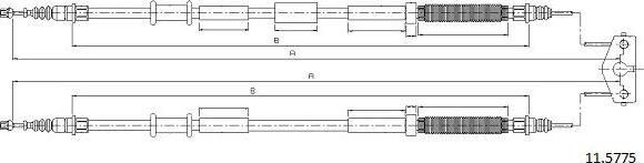 Cabor 11.5775 - Трос, гальмівна система autocars.com.ua