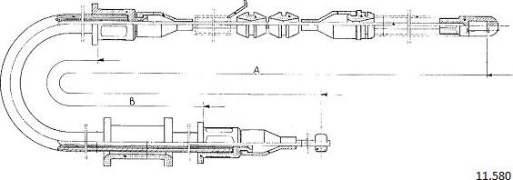 Cabor 11.580 - Трос, гальмівна система autocars.com.ua