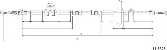 Cabor 11.5825 - Трос, гальмівна система autocars.com.ua