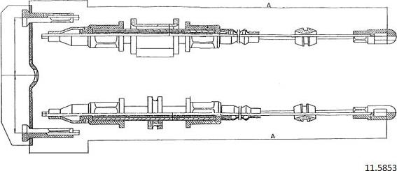 Cabor 11.5853 - Трос, гальмівна система autocars.com.ua
