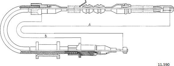Cabor 11.590 - Трос, гальмівна система autocars.com.ua