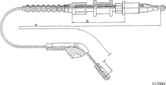 Cabor 11.5943 - Трос, гальмівна система autocars.com.ua