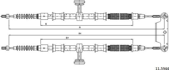 Cabor 11.5944 - Трос, гальмівна система autocars.com.ua