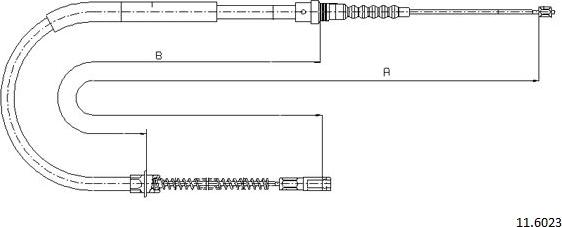 Cabor 11.6023 - Трос, гальмівна система autocars.com.ua