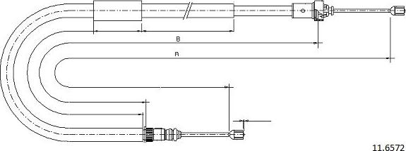 Cabor 11.6572 - Трос, гальмівна система autocars.com.ua