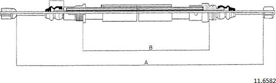 Cabor 11.6582 - Трос, гальмівна система autocars.com.ua