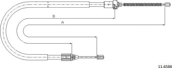 Cabor 11.6586 - Трос, гальмівна система autocars.com.ua