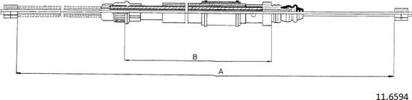 Cabor 11.6594 - Трос, гальмівна система autocars.com.ua