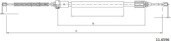 Cabor 11.6596 - Трос, гальмівна система autocars.com.ua