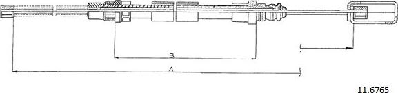 Cabor 11.6765 - Трос, гальмівна система autocars.com.ua