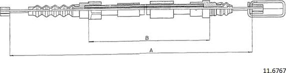Cabor 11.6767 - Трос, гальмівна система autocars.com.ua