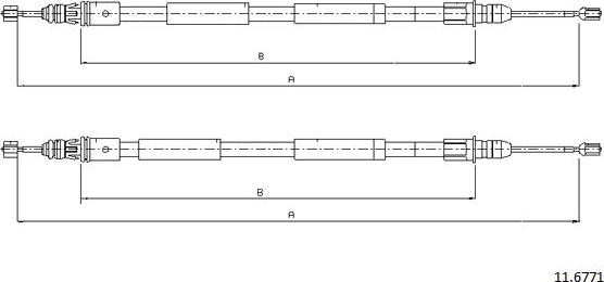 Cabor 11.6771 - Трос, гальмівна система autocars.com.ua
