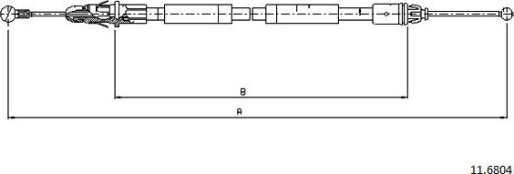 Cabor 11.6804 - Трос, гальмівна система autocars.com.ua