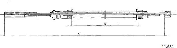Cabor 11.684 - Трос, гальмівна система autocars.com.ua