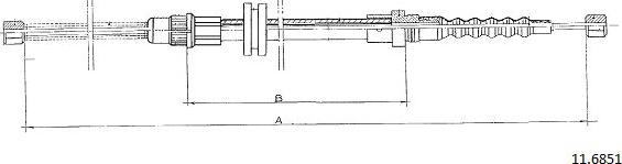 Cabor 11.6851 - Трос, гальмівна система autocars.com.ua