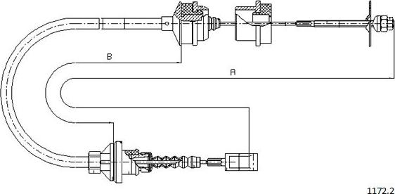 Cabor 1172.2 - Трос, управління зчепленням autocars.com.ua