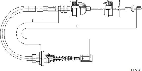 Cabor 1172.4 - Трос, управління зчепленням autocars.com.ua