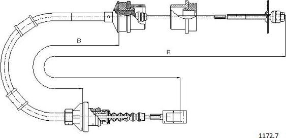 Cabor 1172.7 - Трос, управління зчепленням autocars.com.ua