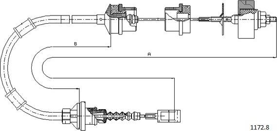 Cabor 1172.8 - Трос, управління зчепленням autocars.com.ua