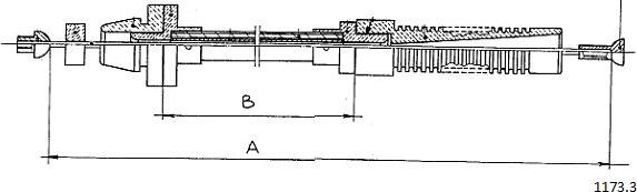 Cabor 1173.3 - Тросик газу autocars.com.ua