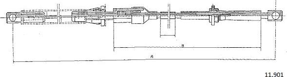 Cabor 11.901 - Тросик газу autocars.com.ua