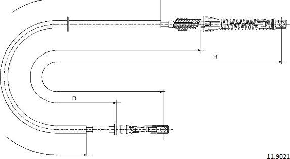 Cabor 11.9021 - Тросик газу autocars.com.ua